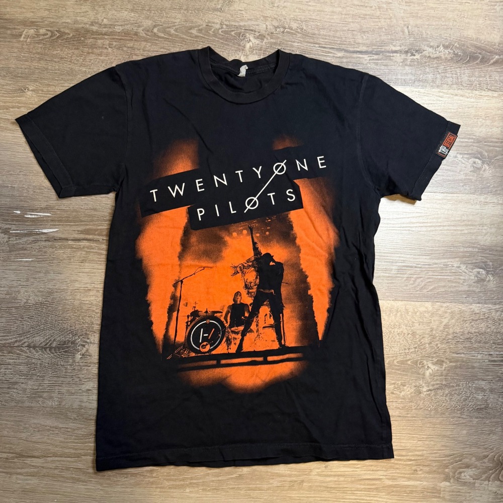 Twenty One Pilots 2017 Emotional Roadshow Tour Shirt Black Orange Graphic Small
